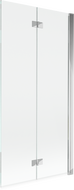 Mexen Mist vanová zástěna dvoukřídlá pravá 90 x 150 cm, transparentní, chrom - 8A9-090-002-01-00-P