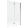 Mexen Mist vanová zástěna 2-křídlá pravá 120 x 150 cm, transparentní, chrom - 8A9-120-002-01-00-P