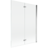 Mexen Mist sprchová zástěna 2-křídlá pravá 130 x 150 cm, transparentní, chrom - 8A9-130-002-01-00-P