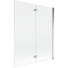 Mexen Mist sprchová zástěna 2-dílná pravá 140 x 150 cm, transparentní, chrom - 8A9-140-002-01-00-P