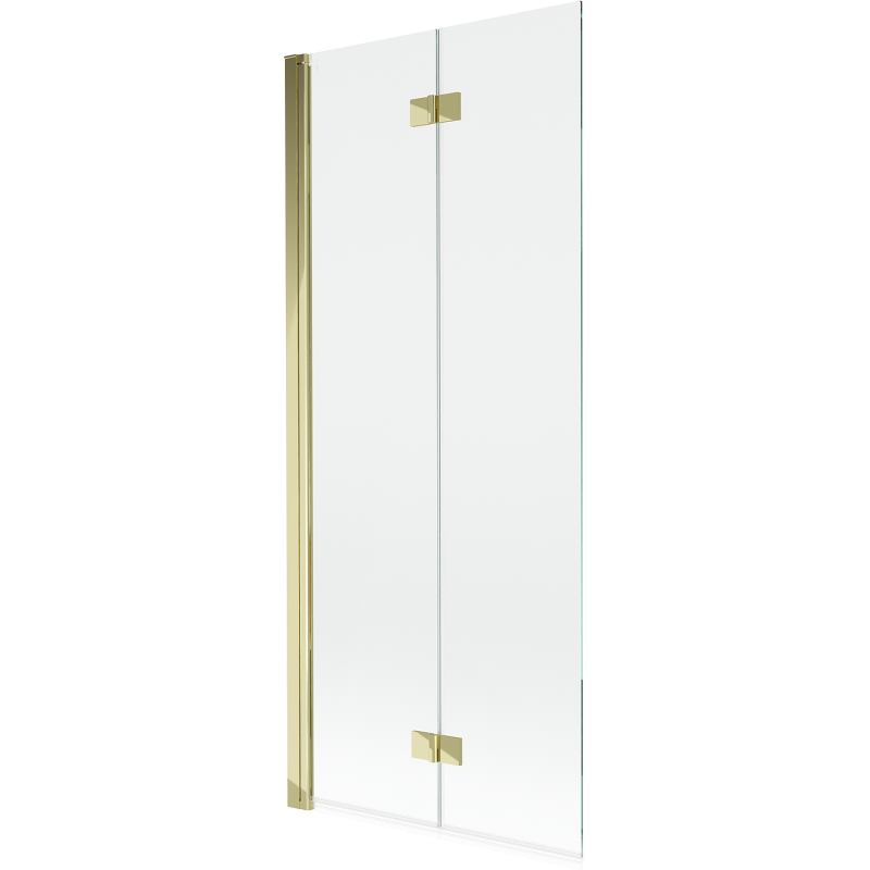 Mexen Mist vanová zástěna 2-křídlová levá 80 x 150 cm, transparentní, zlatá - 8A9-080-002-50-00-L