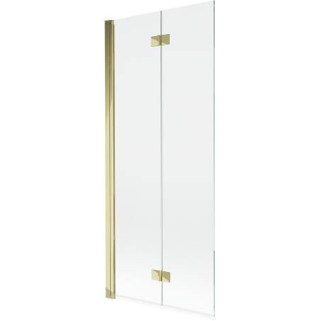 Mexen Mist vanová zástěna 2-křídlová levá 80 x 150 cm, transparentní, zlatá - 8A9-080-002-50-00-L