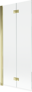 Mexen Mist vanová zástěna 2-křídlová levá 80 x 150 cm, transparentní, zlatá - 8A9-080-002-50-00-L