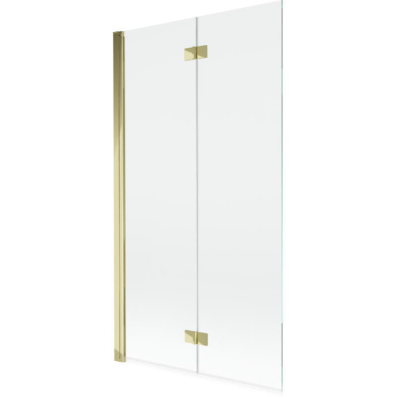 Mexen Mist sprchová zástěna 2-křídlová levá 100 x 150 cm, transparentní, zlatá - 8A9-100-002-50-00-L