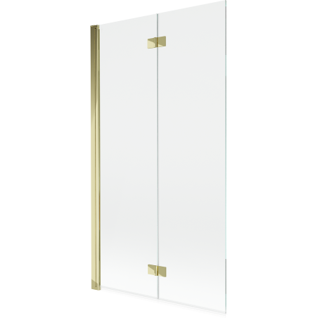 Mexen Mist sprchová zástěna 2-křídlová levá 100 x 150 cm, transparentní, zlatá - 8A9-100-002-50-00-L