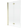 Mexen Mist vanová zástěna 2-křídlá levá 110 x 150 cm, transparentní, zlatá - 8A9-110-002-50-00-L
