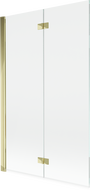 Mexen Mist vanová zástěna 2-křídlá levá 110 x 150 cm, transparentní, zlatá - 8A9-110-002-50-00-L