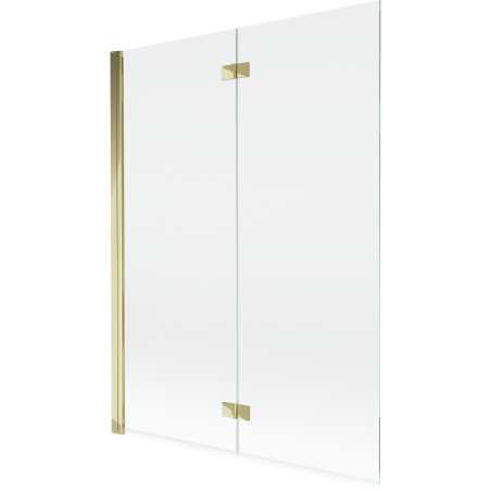 Mexen Mist sprchová zástěna 2křídlá levá 130 x 150 cm, transparentní, zlatá - 8A9-130-002-50-00-L