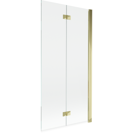 Mexen Mist vanová zástěna dvoukřídlá pravá 90 x 150 cm, transparentní, zlatá - 8A9-090-002-50-00-P