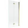 Mexen Mist vanová zástěna dvoukřídlá pravá 90 x 150 cm, transparentní, zlatá - 8A9-090-002-50-00-P