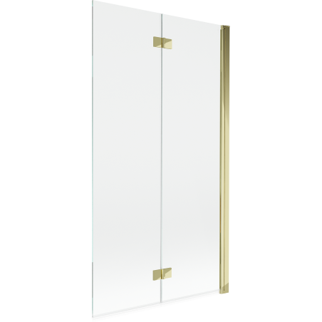 Mexen Mist vanová zástěna 2-dílný pravý 100 x 150 cm, průhledný, zlatý - 8A9-100-002-50-00-P
