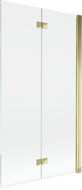 Mexen Mist vanová zástěna 2-dílný pravý 100 x 150 cm, průhledný, zlatý - 8A9-100-002-50-00-P