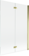Mexen Mist sprchová zástěna 2-křídlová pravá 120 x 150 cm, transparentní, zlatá - 8A9-120-002-50-00-P