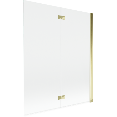 Mexen Mist vanová zástěna 2dílná pravá 140 x 150 cm, transparentní, zlatá - 8A9-140-002-50-00-P