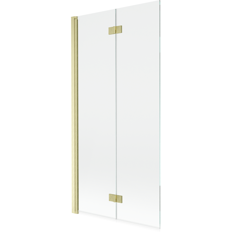 Mexen Mist vanová zástěna dvoukřídlá levá 90 x 150 cm, průhledná, zlatá kartáčovaná - 8A9-090-002-55-00-L