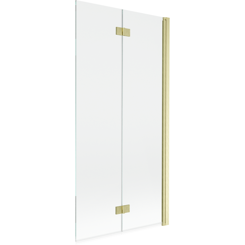Mexen Mist sprchová zástěna dvoukřídlá pravá 90 x 150 cm, transparentní, zlatá kartáčovaná - 8A9-090-002-55-00-P