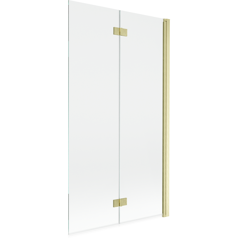 Mexen Mist sprchová zástěna 2-křídlá pravá 100 x 150 cm, transparentní, zlatý kartáčovaný - 8A9-100-002-55-00-P