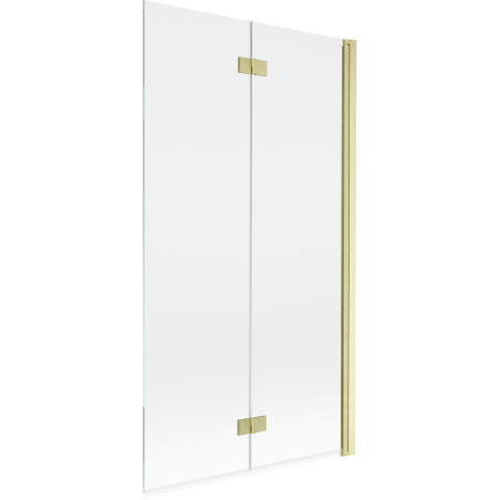 Mexen Mist sprchová zástěna 2-křídlá pravá 100 x 150 cm, transparentní, zlatý kartáčovaný - 8A9-100-002-55-00-P