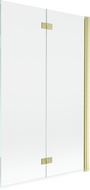 Mexen Mist sprchový kout 2-křídlový pravý 110 x 150 cm, transparentní, zlatý kartáčovaný - 8A9-110-002-55-00-P