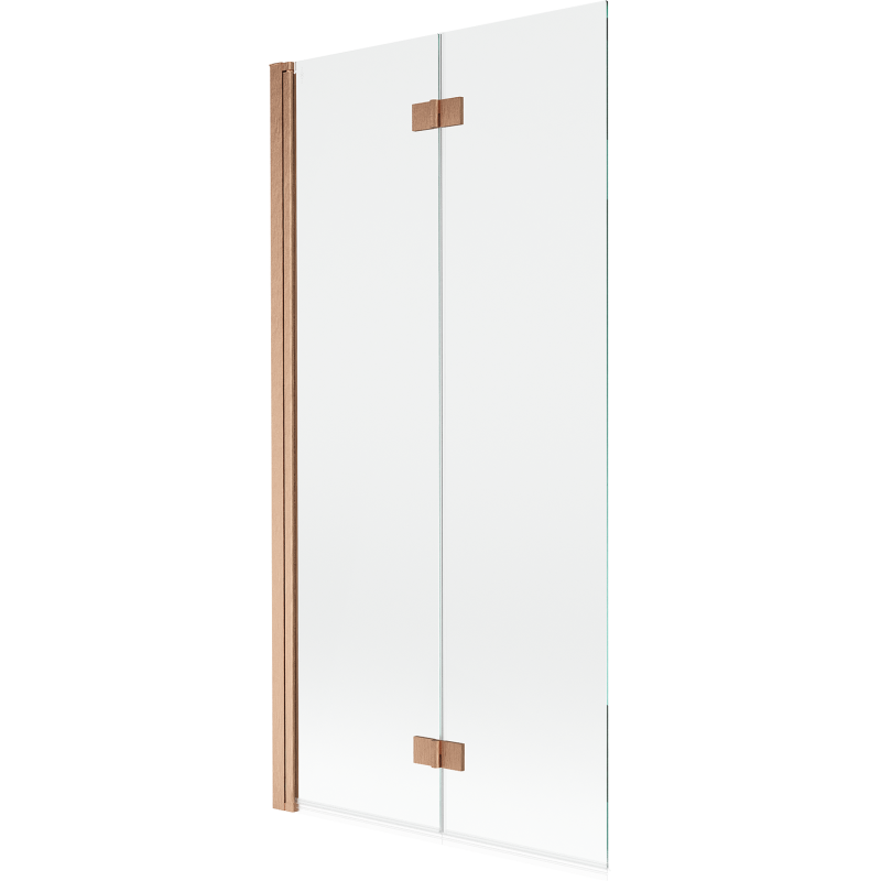 Mexen Mist sprchová zástěna 2křídlá levá 90 x 150 cm, transparentní, kartáčovaná měď - 8A9-090-002-65-00-L