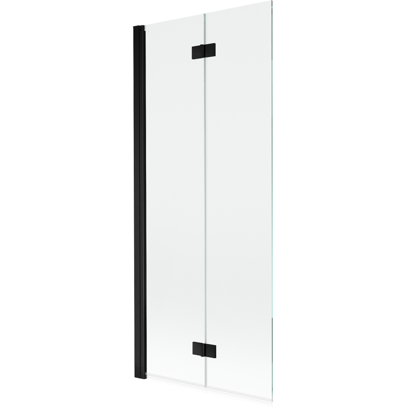 Mexen Mist sprchová zástěna 2-křídlová levá 80 x 150 cm, transparentní, černá - 8A9-080-002-70-00-L