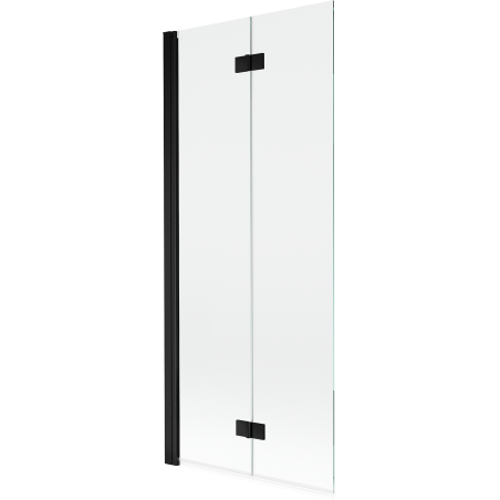 Mexen Mist sprchová zástěna 2-křídlová levá 80 x 150 cm, transparentní, černá - 8A9-080-002-70-00-L