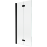 Mexen Mist sprchová zástěna 2-křídlová levá 80 x 150 cm, transparentní, černá - 8A9-080-002-70-00-L