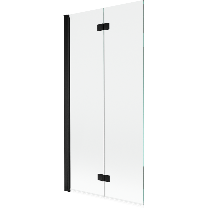Mexen Mist vanová zástěna 2-dílná levá 90 x 150 cm, průhledná, černá - 8A9-090-002-70-00-L