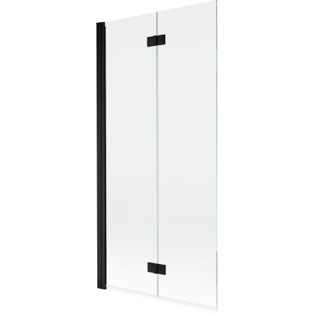 Mexen Mist vanová zástěna 2-dílná levá 90 x 150 cm, průhledná, černá - 8A9-090-002-70-00-L