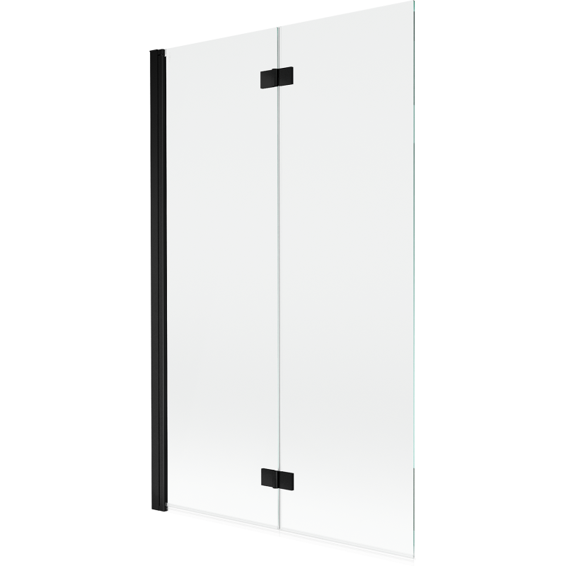 Mexen Mist vanová zástěna 2-dílná levá 110 x 150 cm, transparentní, černá - 8A9-110-002-70-00-L