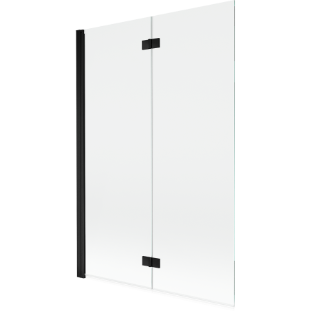 Mexen Mist skleněná zástěna do vany 2-křídlová levá 120 x 150 cm, transparentní, černá - 8A9-120-002-70-00-L
