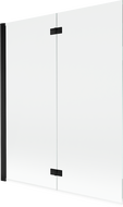 Mexen Mist vanová zástěna dvoukřídlá levá 140 x 150 cm, transparentní, černá - 8A9-140-002-70-00-L