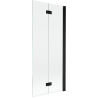 Mexen Mist dvoudílná sprchová zástěna pravá 80 x 150 cm, průhledná, černá - 8A9-080-002-70-00-P