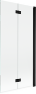 Mexen Mist sprchová zástěna 2-křídlová pravá 90 x 150 cm, transparentní, černá - 8A9-090-002-70-00-P