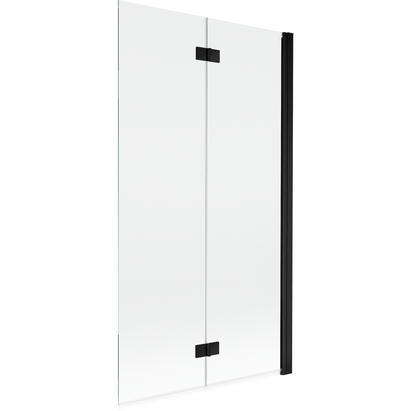 Mexen Mist vanová zástěna 2-dílná pravá 100 x 150 cm, průhledná, černá - 8A9-100-002-70-00-P