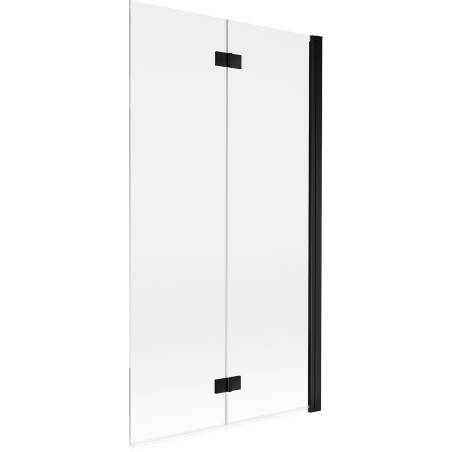 Mexen Mist vanová zástěna 2-dílná pravá 100 x 150 cm, průhledná, černá - 8A9-100-002-70-00-P