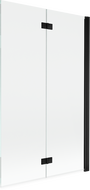 Mexen Mist vanová zástěna 2-křídlová pravá 110 x 150 cm, transparentní, černá - 8A9-110-002-70-00-P