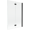 Mexen Mist sprchová zástěna 2-dílná pravá 120 x 150 cm, transparentní, černá - 8A9-120-002-70-00-P