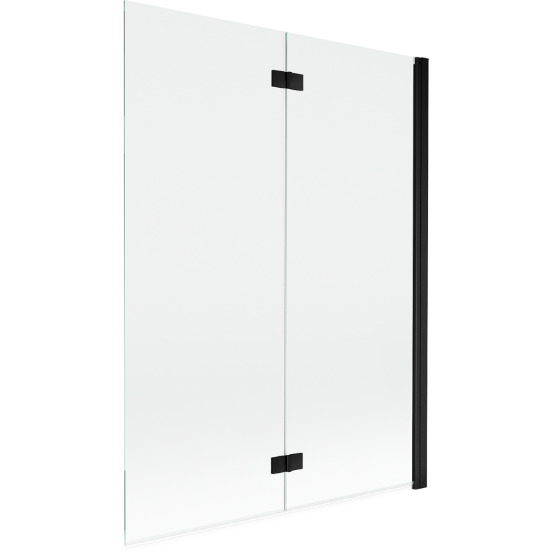 Mexen Mist sprchová zástěna 2-křídlá pravá 130 x 150 cm, transparentní, černá - 8A9-130-002-70-00-P