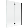 Mexen Mist sprchová zástěna 2-křídlá pravá 130 x 150 cm, transparentní, černá - 8A9-130-002-70-00-P