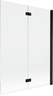 Mexen Mist sprchová zástěna 2-křídlá pravá 130 x 150 cm, transparentní, černá - 8A9-130-002-70-00-P