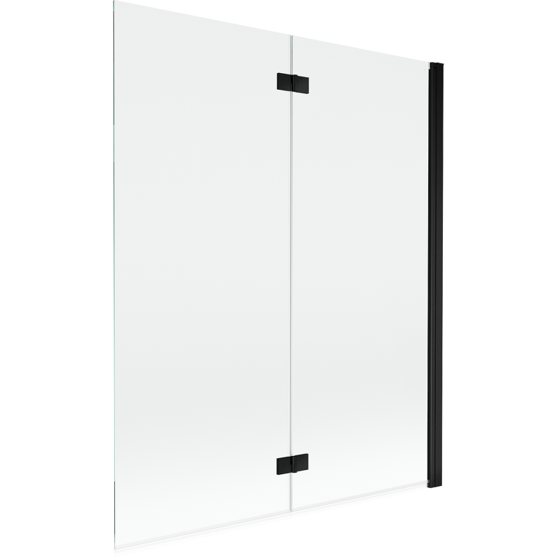 Mexen Mist sprchová zástěna 2-křídlová pravá 140 x 150 cm, transparentní, černá - 8A9-140-002-70-00-P