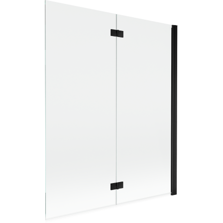 Mexen Mist sprchová zástěna 2-křídlová pravá 140 x 150 cm, transparentní, černá - 8A9-140-002-70-00-P