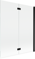 Mexen Mist sprchová zástěna 2-křídlová pravá 140 x 150 cm, transparentní, černá - 8A9-140-002-70-00-P