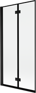 Mexen Mist vanová zástěna 2-křídlová levá 90 x 150 cm, černý rám, černá - 8A9-090-002-70-70-L