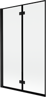 Mexen Mist sprchová zástěna dvoukřídlá levá 110 x 150 cm, černý rám, černá - 8A9-110-002-70-70-L