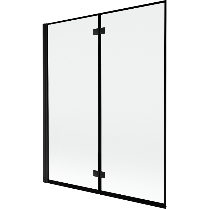 Mexen Mist vanová zástěna dvoukřídlá levá 140 x 150 cm, černý rám, černý - 8A9-140-002-70-70-L