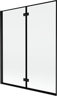 Mexen Mist vanová zástěna dvoukřídlá levá 140 x 150 cm, černý rám, černý - 8A9-140-002-70-70-L