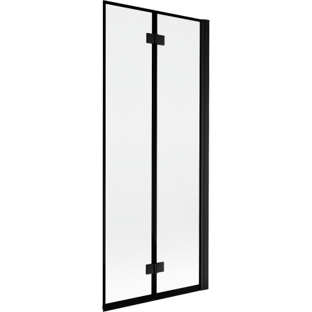 Mexen Mist vanová zástěna 2křídlá pravá 80 x 150 cm, černý rám, černá - 8A9-080-002-70-70-P