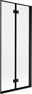 Mexen Mist vanová zástěna 2křídlá pravá 80 x 150 cm, černý rám, černá - 8A9-080-002-70-70-P